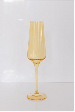 Colored Champagne Flute-Yellow (Set of 2)