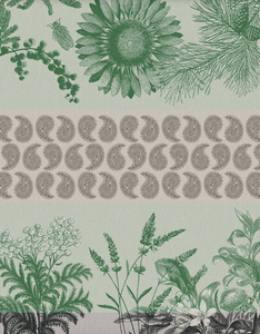 Soleil Au Jardin Green Tea Towel