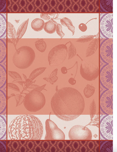 Arriere-Pays Pink Tea Towel