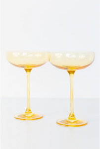Colored Champagne Coupe-Yellow
