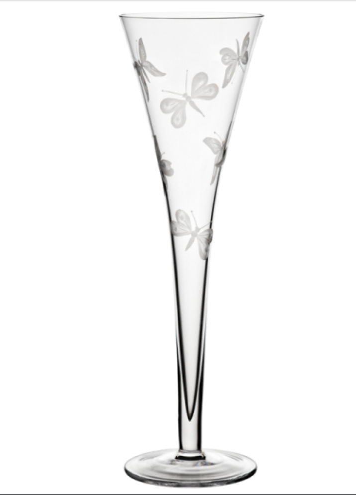 Fly Fusion Butterfly Champagne Flute