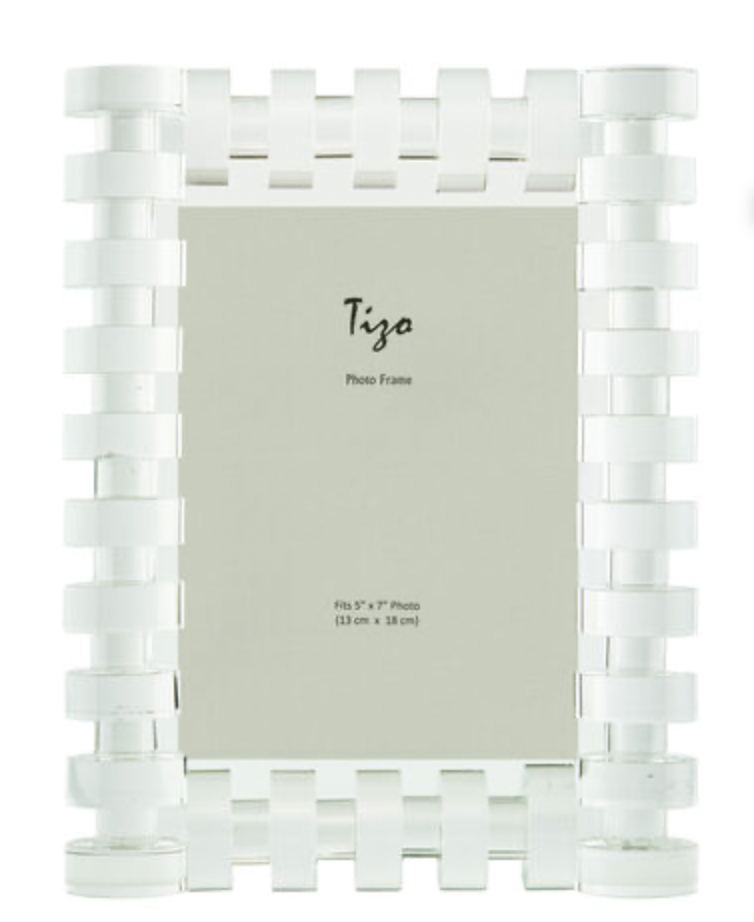 4x6 Crystal Glass Frame - Rings