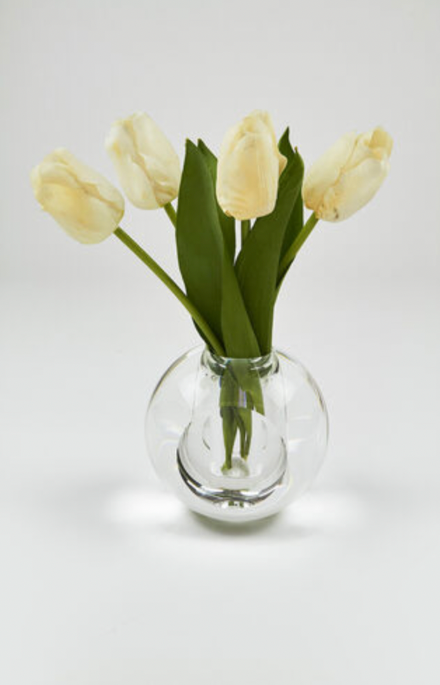 Crystal Round Bubble Vase Large
