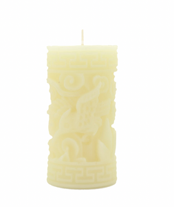 Greek Key Pillar Candle