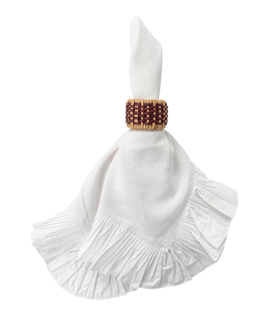 Woven Cranberry Napkin Ring