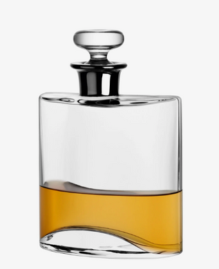 12 oz Flask Decanter - Clear/Platinum Neck