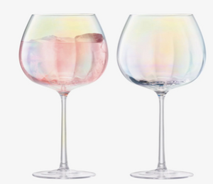 Pearl Balloon Goblet 22 oz Mother of Pearl - Set of 2
