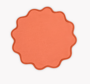 Scallop Edge Placemats - Set of 4 - Assorted Colors