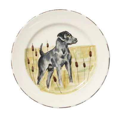 Wildlife Dinner Plate - Black Hunting Dog