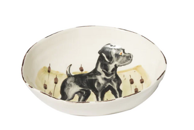Wildlife Pasta Bowl - Black Hunting Dog