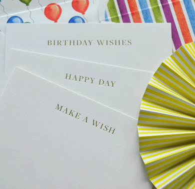 Assorted Foil Birthday Notecards Stationary