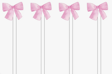 Pink Bow Acrylic Stir Sticks