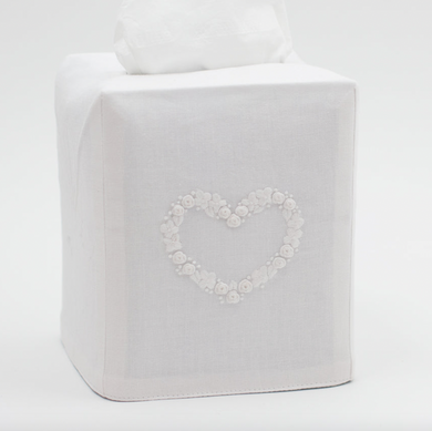 Flower Heart White Tissue Cover