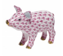 Load image into Gallery viewer, Herend Little Pig Standing - Blue