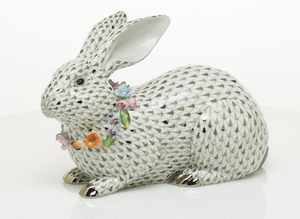 Gray Bunny with Garland