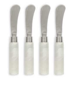 White Marble Cheese Spreaders-Set of 4