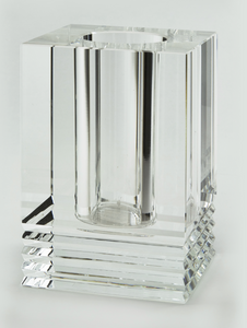 Crystal Glass Vase with Cut-Small