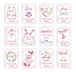 Pink Month By Month Card Set