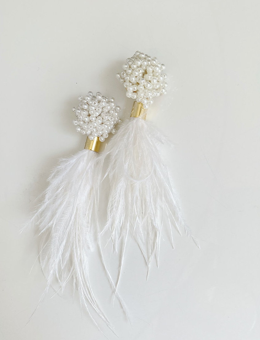 Pearl Cluster and White Feathers