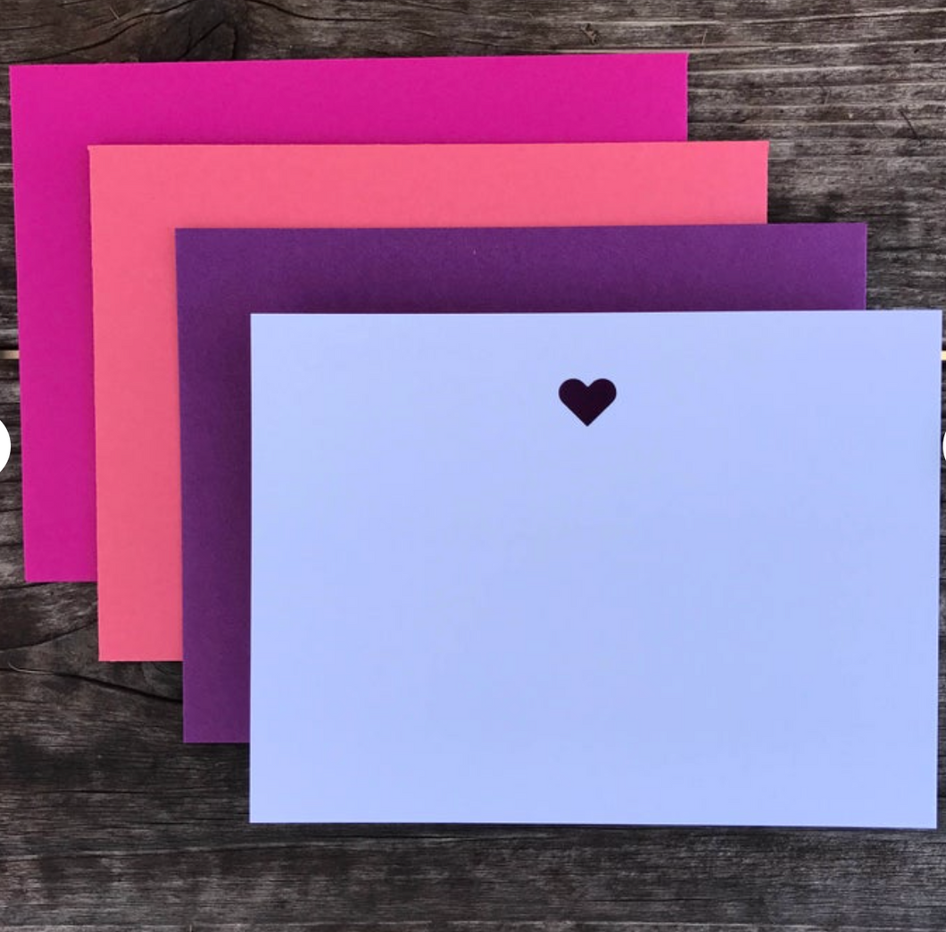 Laser Heart Note Cards