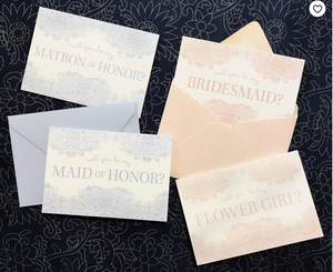 Will You Be My Maid of Honor Card- Pink