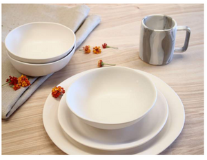 Round Dinner Plate, 11.25" Slim in Matte White