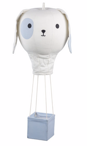 Light Blue Puppy Hot Air Balloon Mobile