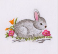 Load image into Gallery viewer, Bunny Gray Hand Towel