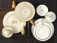Load image into Gallery viewer, White Signature Gold Dinnerware