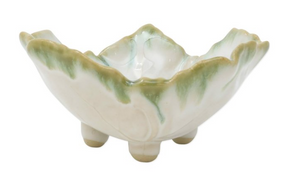 Foglia Stone White Footed Berry Bowl - DISCONTINUED