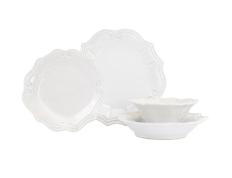 Incanto Stone White Baroque Dinnerware