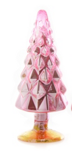 Pink Glass Trees -Set of 3
