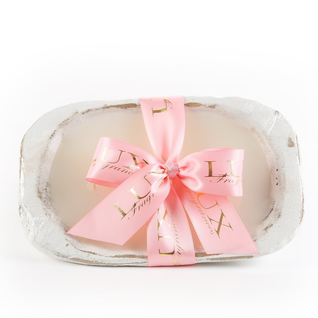 Lover's Lane Heart Bowl Pink Candle