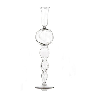 Alexandra Clear Glass Candlestick