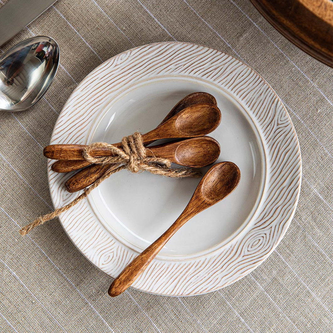 The natural complement to an array of appetizers, tapas, or sides, this set of wooden spoons bring easy elegance to any setting -- whether it’s a formal holiday affair or a vineyard lunch.