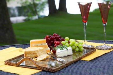 Cheese Tray with Glass