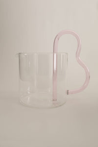 Bean Pitcher, Clear/Pink