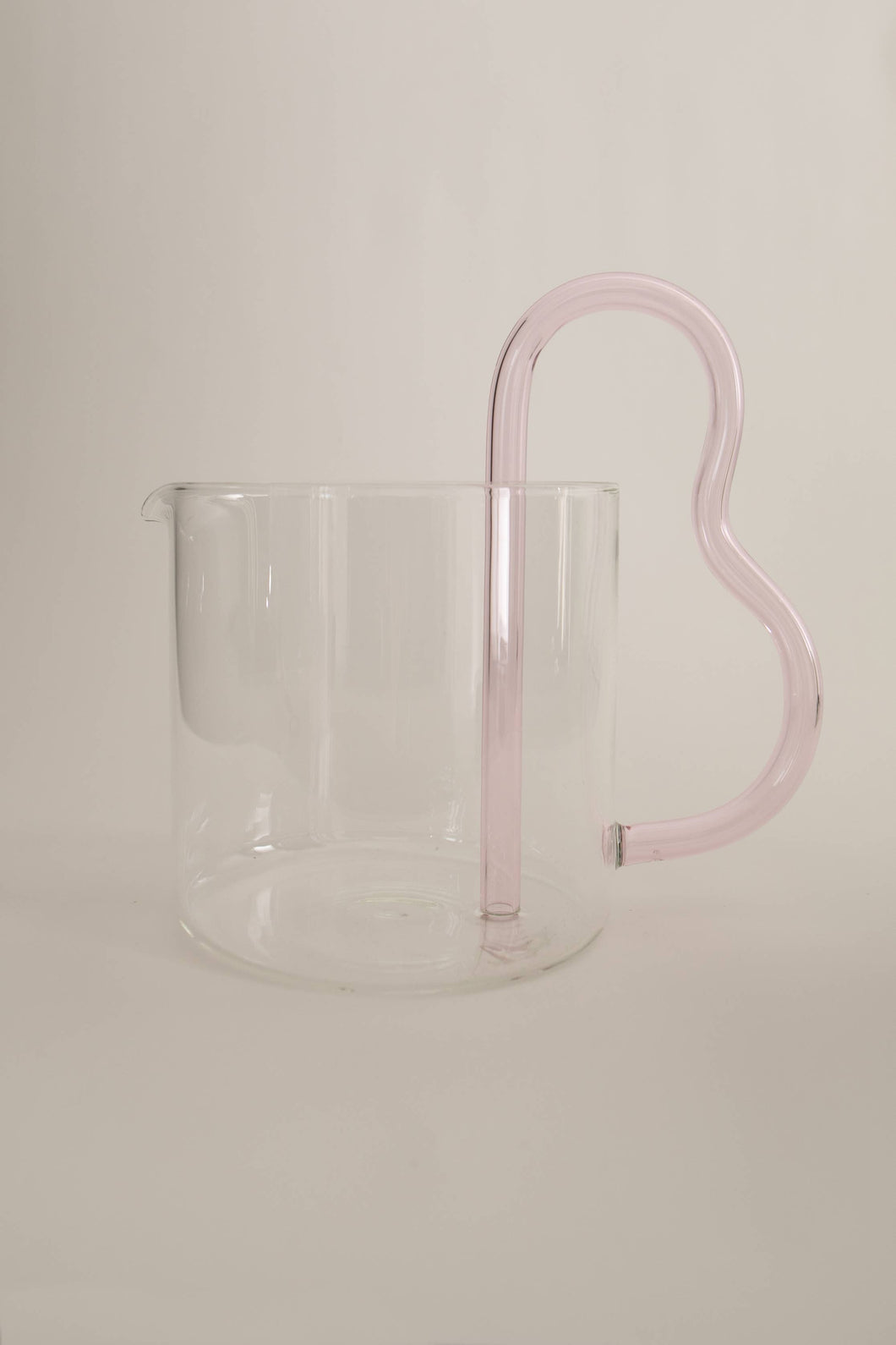 Bean Pitcher, Clear/Pink