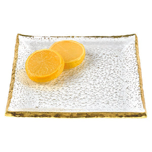 Goldedge Glass 5" Square Plates