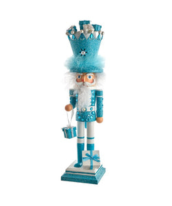 18" Hollywood Blue Gift Box Soldier Nutcracker