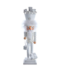 18" Hollywood White King Nutcracker with Gifts