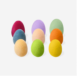 Flocked Egg, 9 Assorted Colors