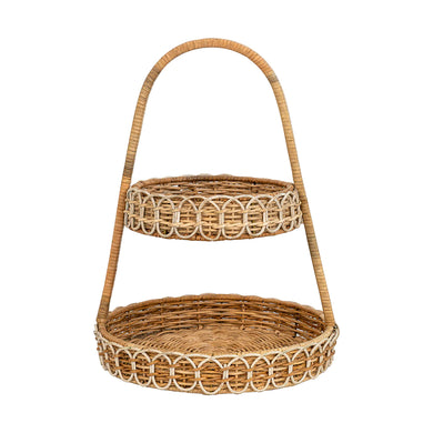 Provence Rattan Two Tiered Server