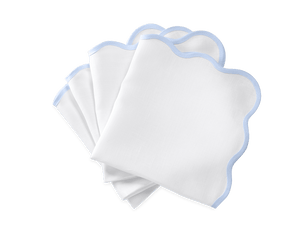 Scallop Edge Dinner Napkins - Set of 4