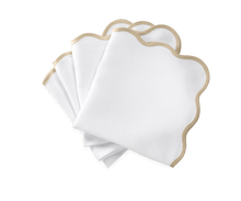 Load image into Gallery viewer, Scallop Edge Dinner Napkins - Set of 4