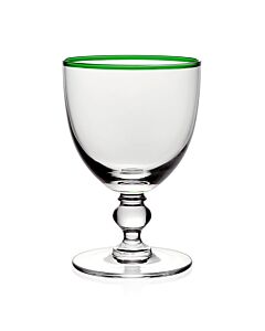 Siena Glassware Green Rim